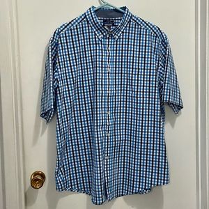 💠Short sleeve checkered button down shirt💠